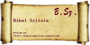 Bibel Szilvia névjegykártya