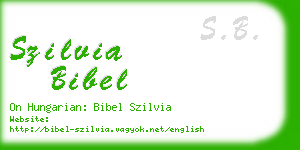 szilvia bibel business card